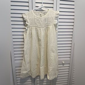 Madewell, Eyelet Ruffle Sleeve Minidress. Large.
